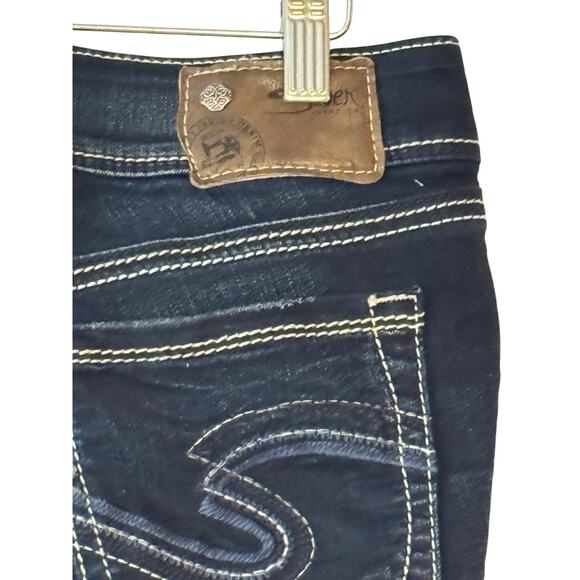 Silver Jeans Co Suki Mid Slim Bootcut Jeans W29 L35 Dark Wash Indigo - Picture 8 of 11